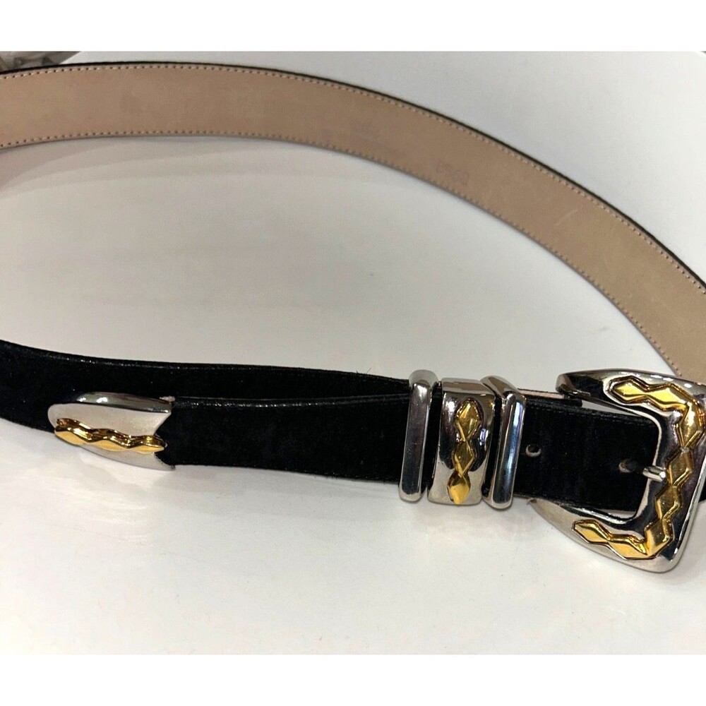 LEATHEROCK Black Genuine Suede Western Women’s Belt size L